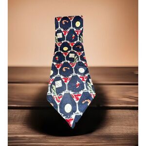 Tabasco Hot Sauce 100% Silk‎ Mens Tie Gulf Shrimp Prawn Bloody Mary Made In USA